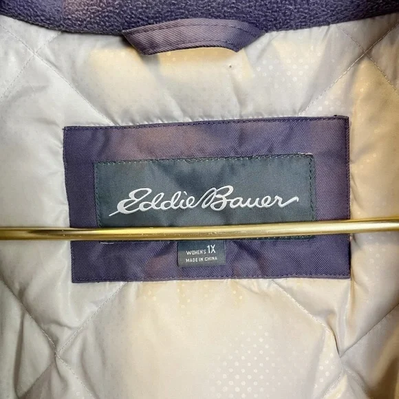 EDDIE BAUER Weatheredge Lavender Purple Goose Down Parka Jacket - Picture 7 of 7